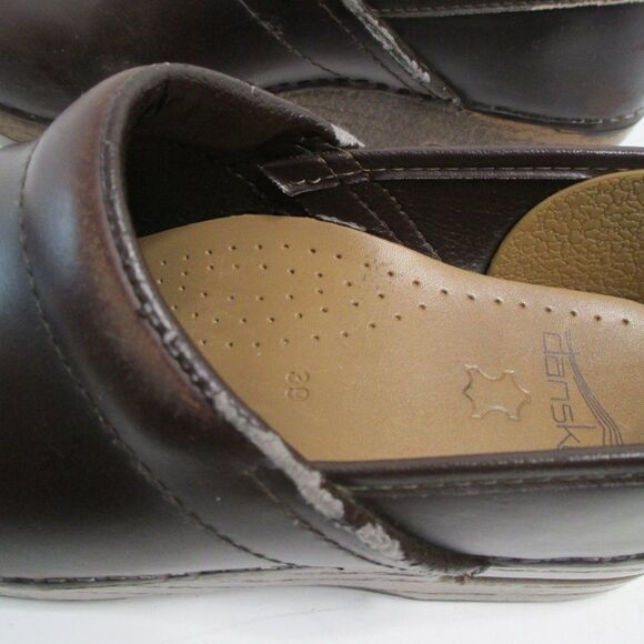 Dansko Brown Leather Professional Comfort Slip-On Clog Size EUR 39 US 8.5 - Picture 2 of 16
